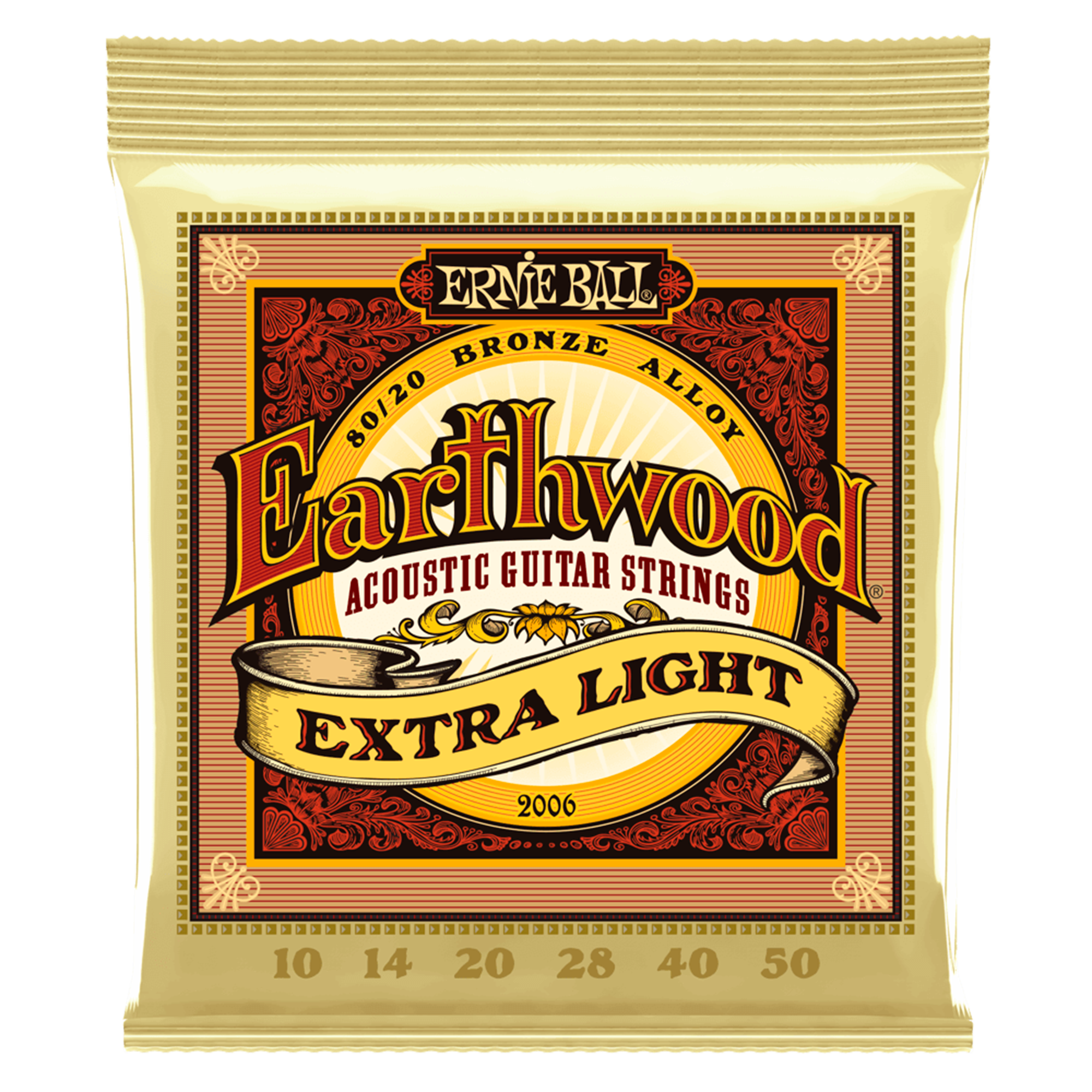 Ser De Cuerdas Para Guitarra Acustica Metal 10-50 Ernie Ball - 2006