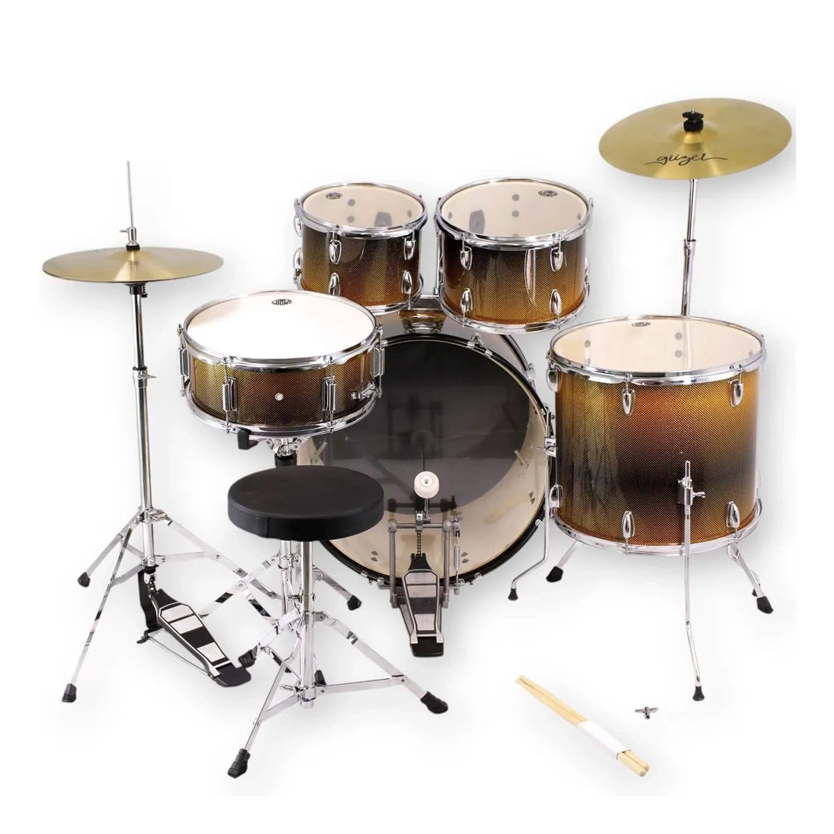Set de batería acústica PowerDrums CPJ-5 FKY - Yellow