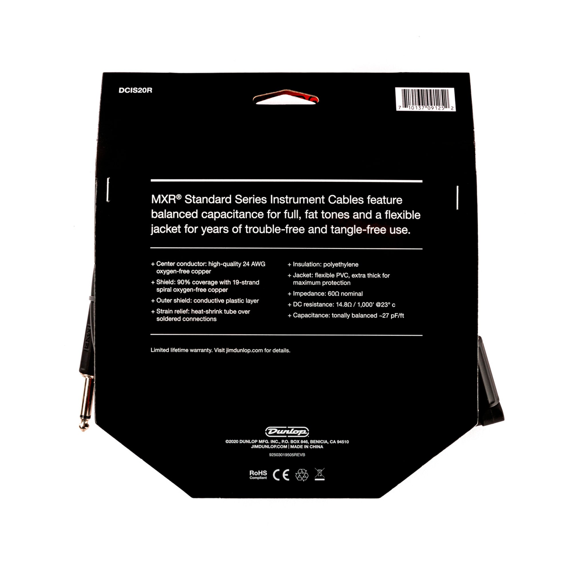 Cable Para Instrumento 6 Metros MXR - DCIS20R