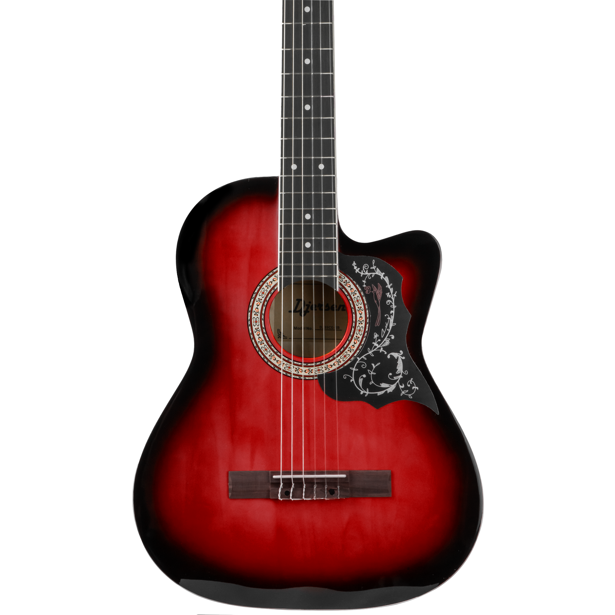 Guitarra Clásica con corte 39" Djersen - DJ39CG-RD