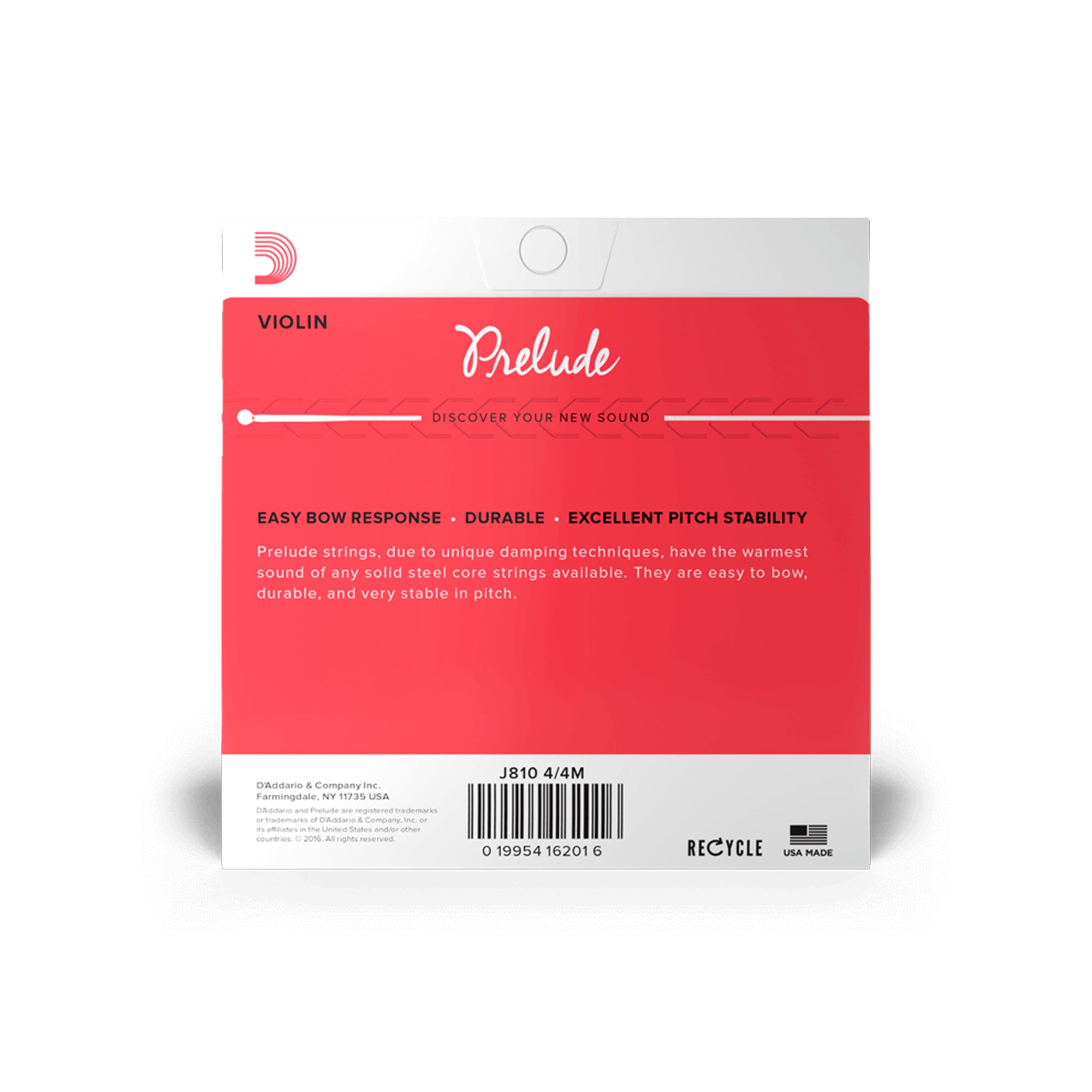 Set Cuerdas Para Violín 4/4 Daddario Prelude - J810M