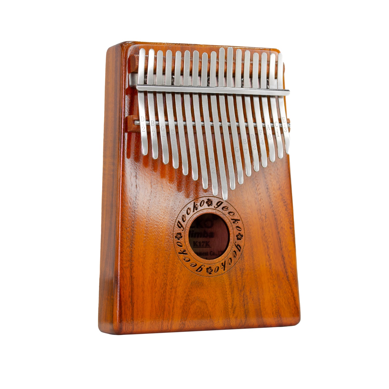 Kalimba de 17 llaves Gecko con estuche - K17K MBL NT