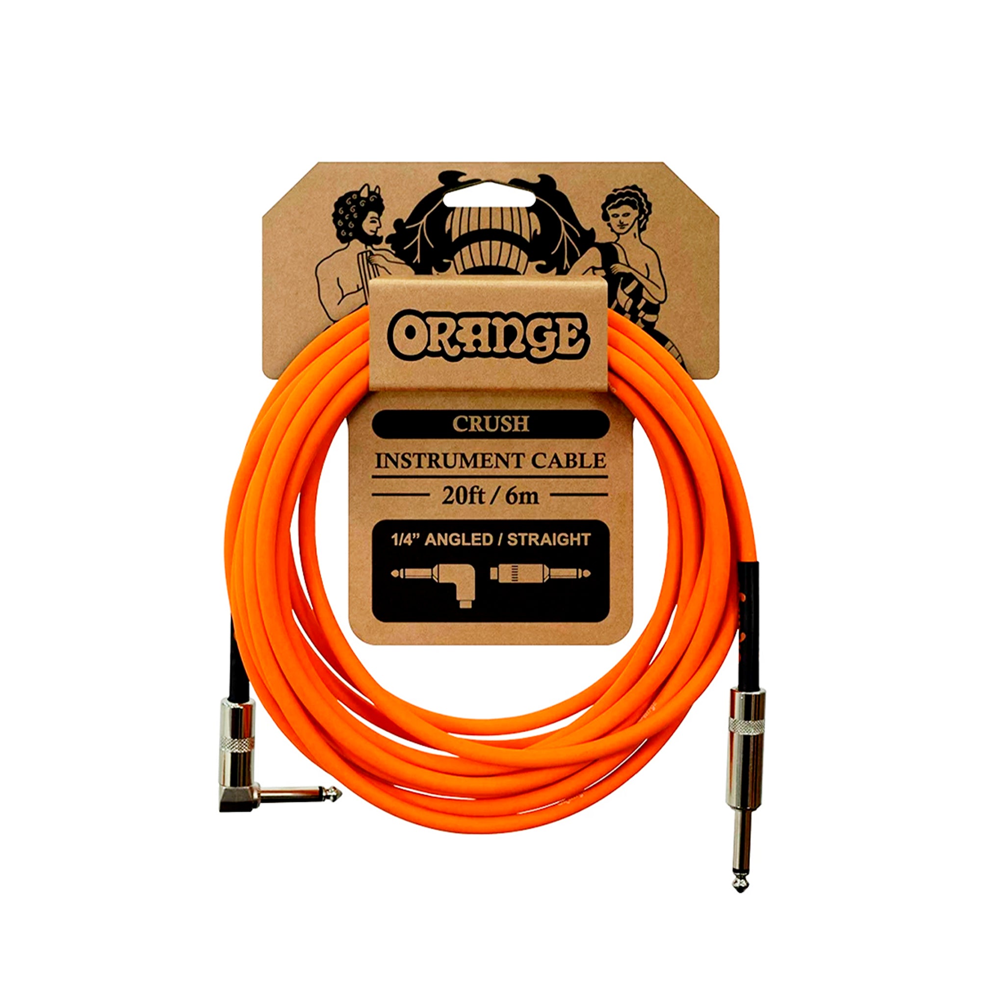 Cable de Instrumento Orange 20FT/6M Angulado/Recto - CA037