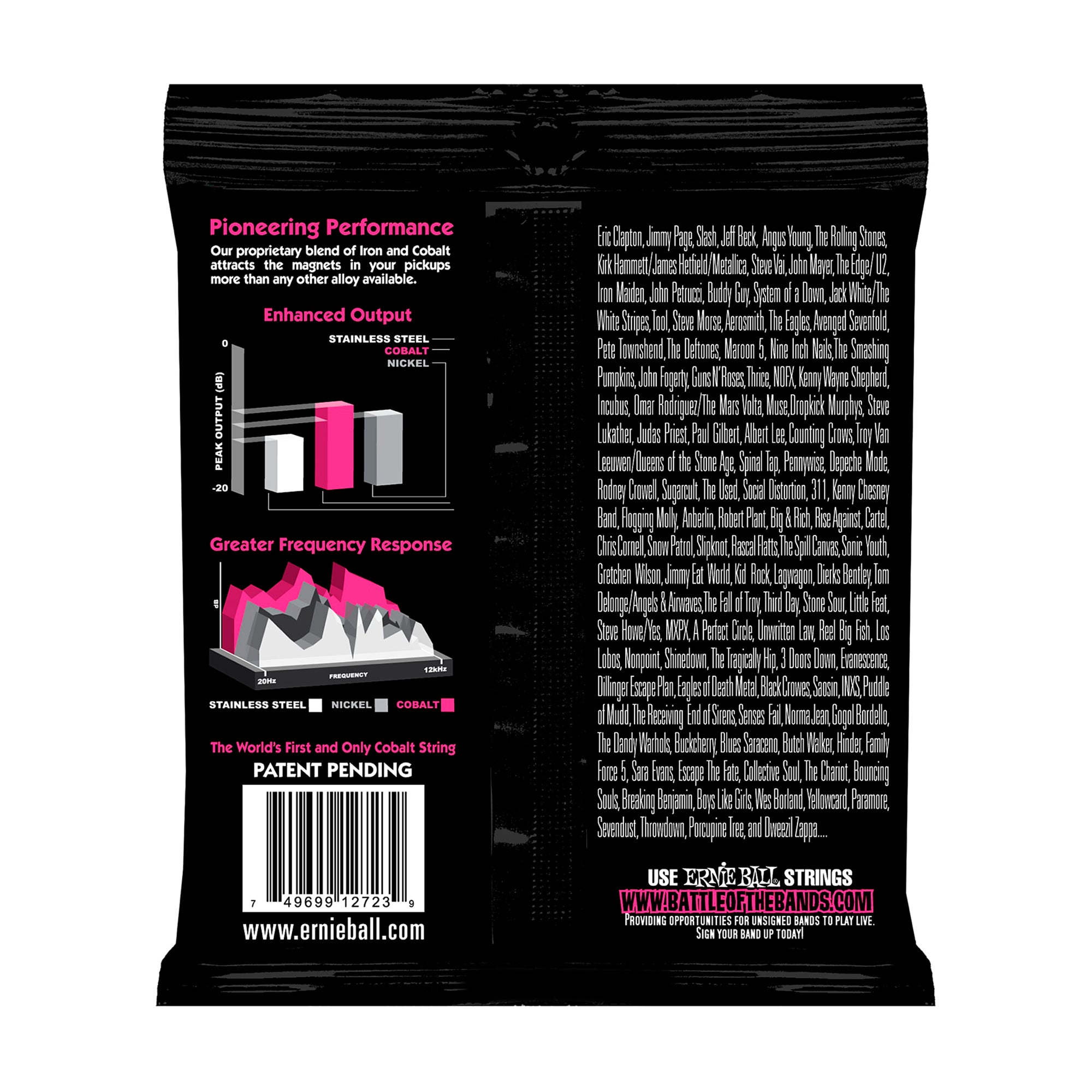 Set De Cuerdas Encordadas 09-42 Ernie ball Cobalt - P02723