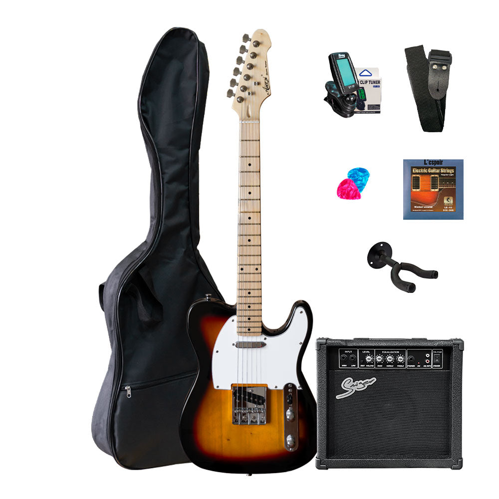 Pack Guitarra Eléctrica Telecaster Aiersi - TL10 SB