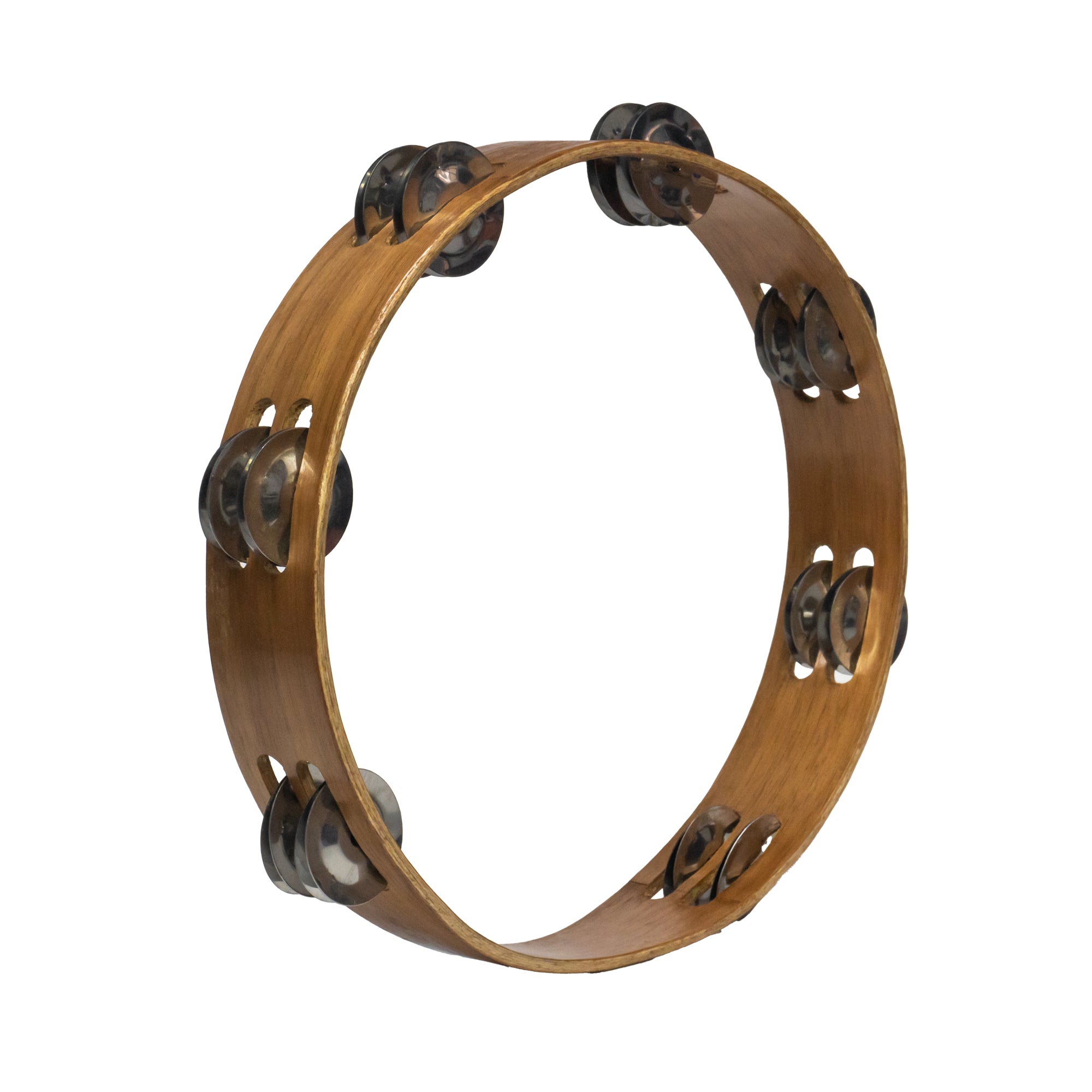 Pandereta de madera de 7 chapas doble