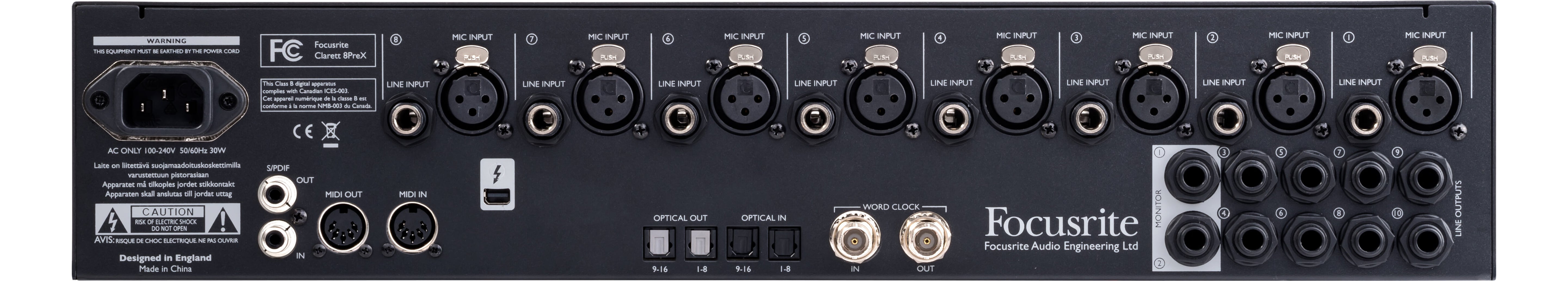 Interfaz Audio Clarett 8Prex Focusrite