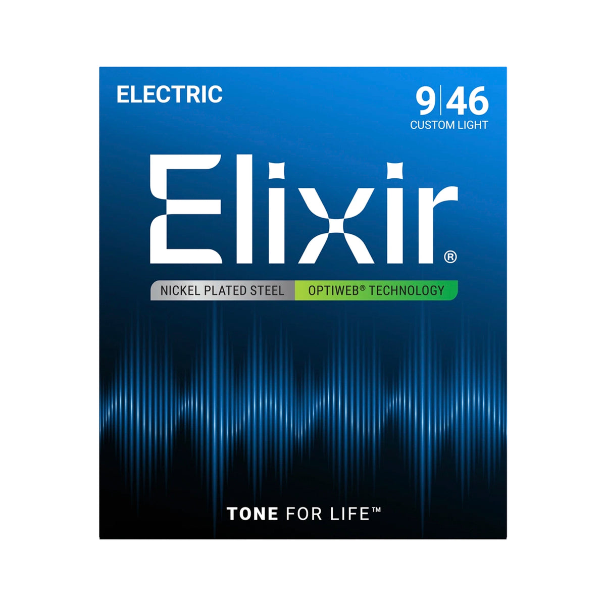Set de cuerdas para guitarra eléctrica Elixir Optiweb 09/46 Custom Light - 19027