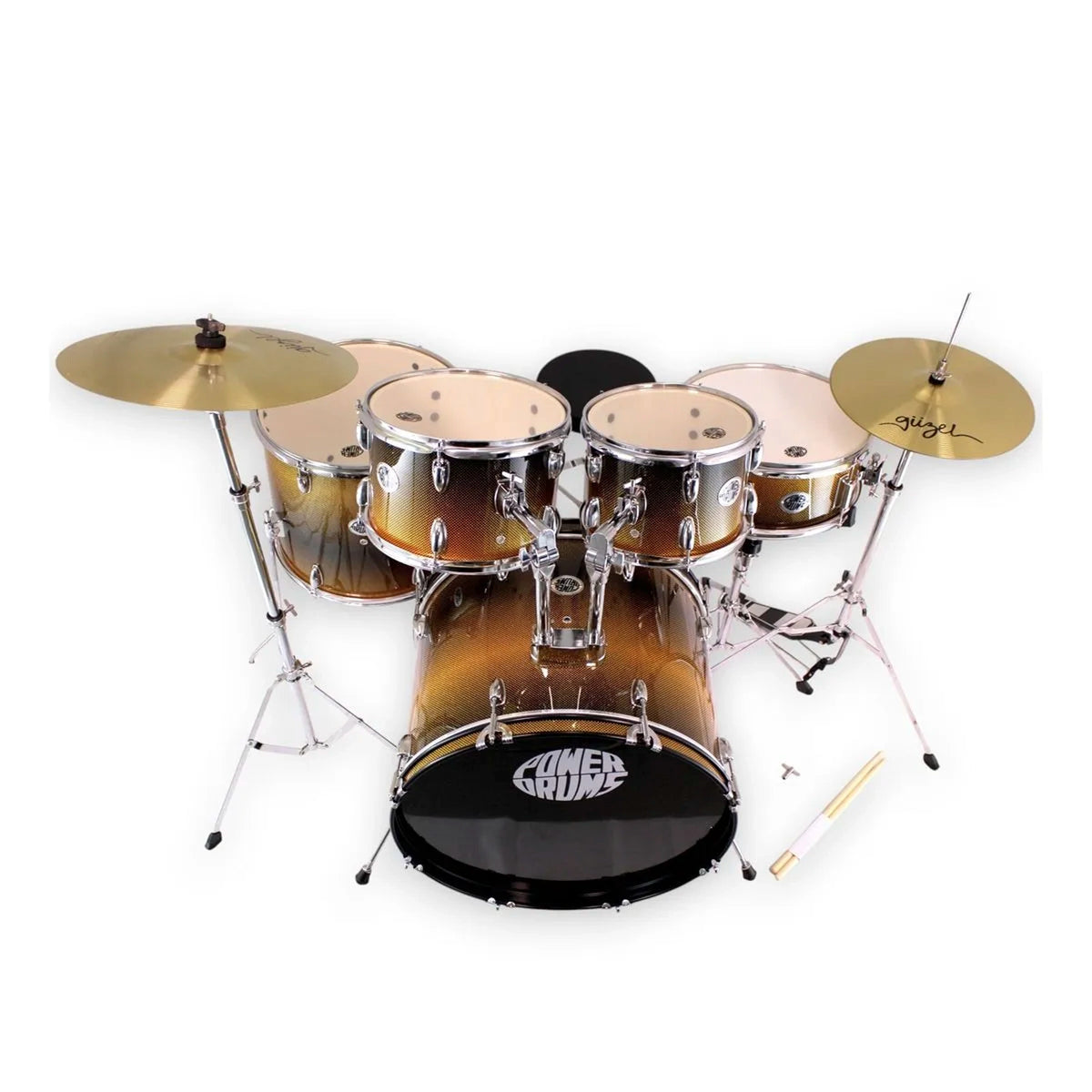 Set de batería acústica PowerDrums CPJ-5 FKY - Yellow