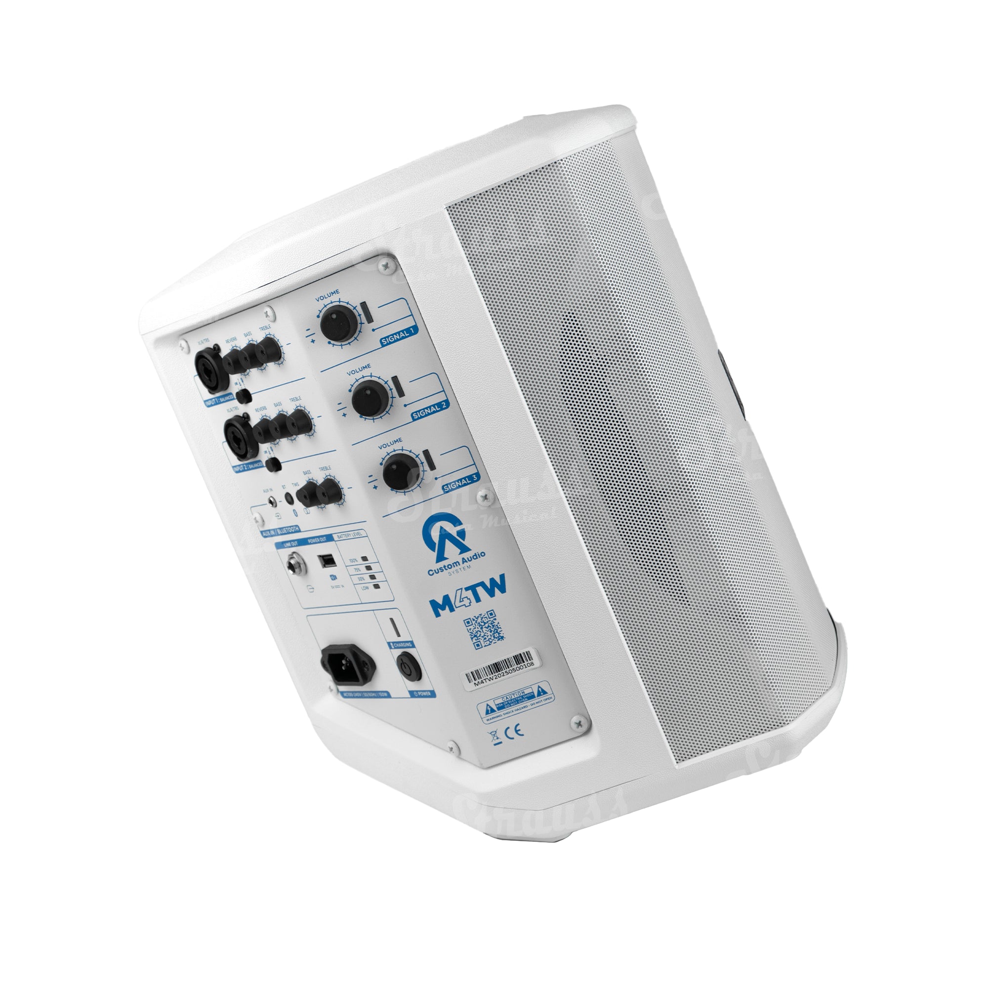 Custom Audio System Parlante Portátil - M4TW White