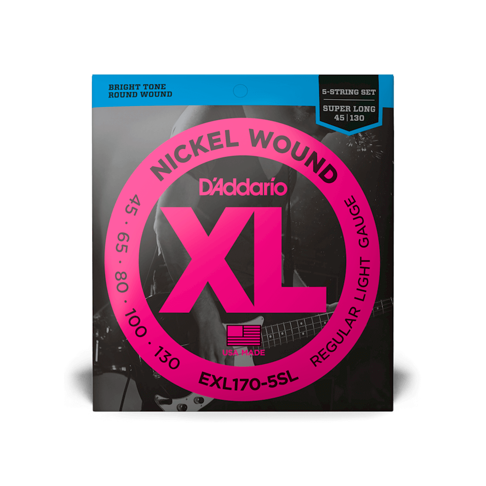 Set De Cuerdas Para Bajo De 5 Cuerdas Daddario - EXL170-5