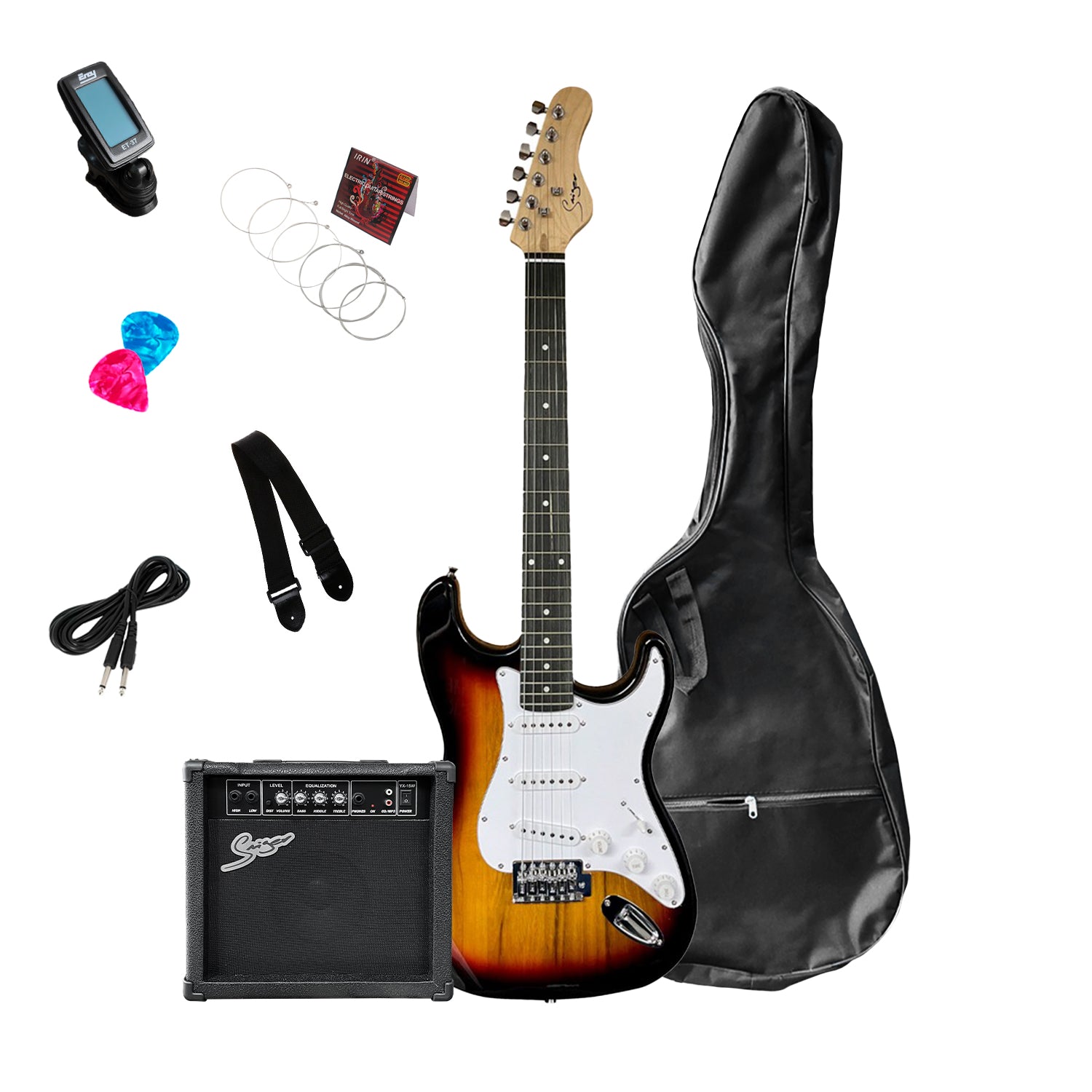 Pack Guitarra Eléctrica Smiger SunBurst