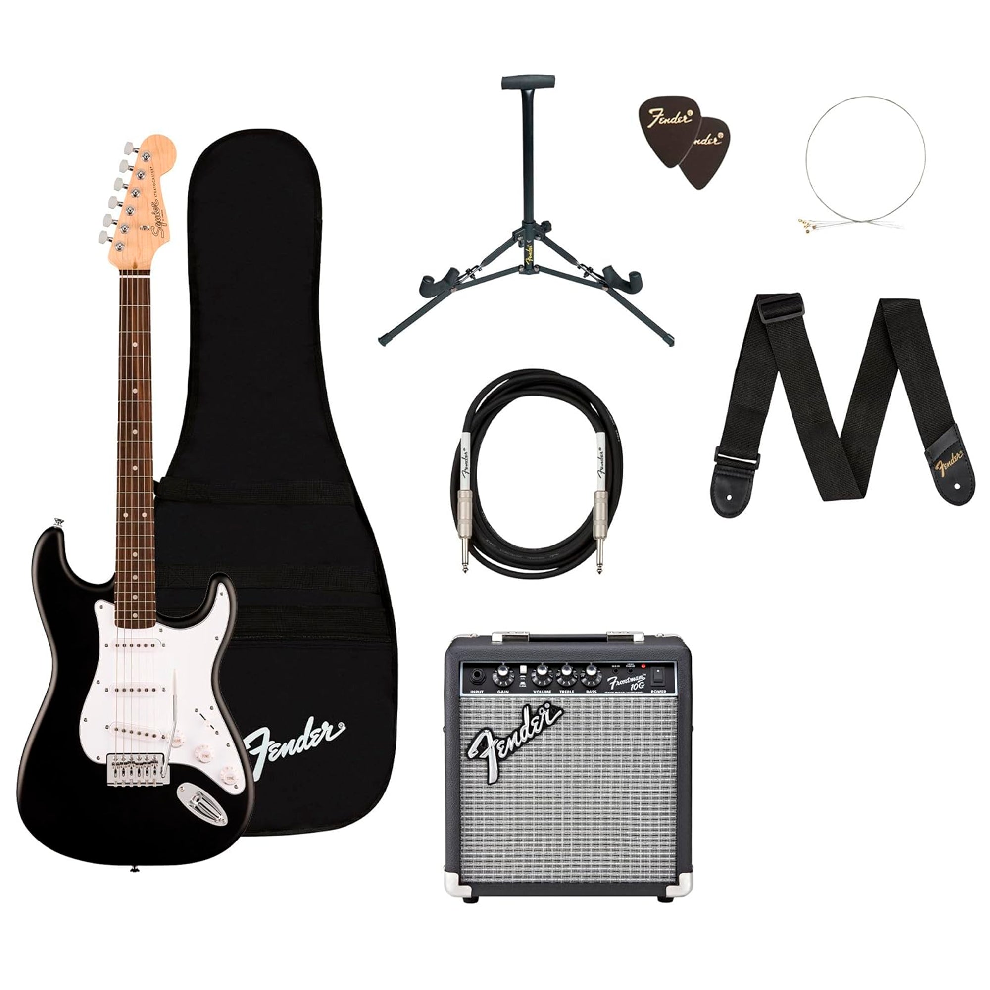 Pack Squier Debut Stratocaster Negro