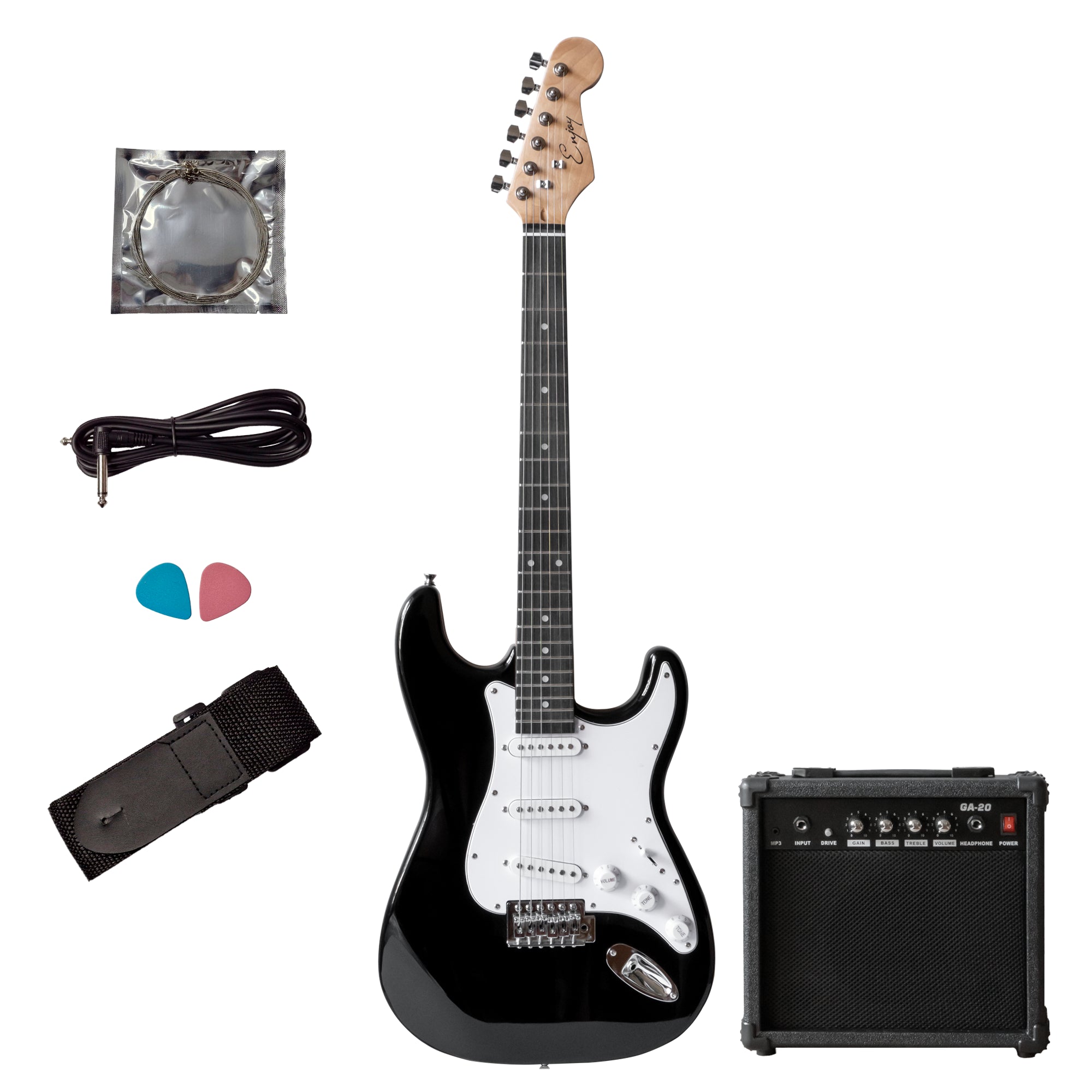 Pack Guitarra Eléctrica Enjoy - ST1 SET BK