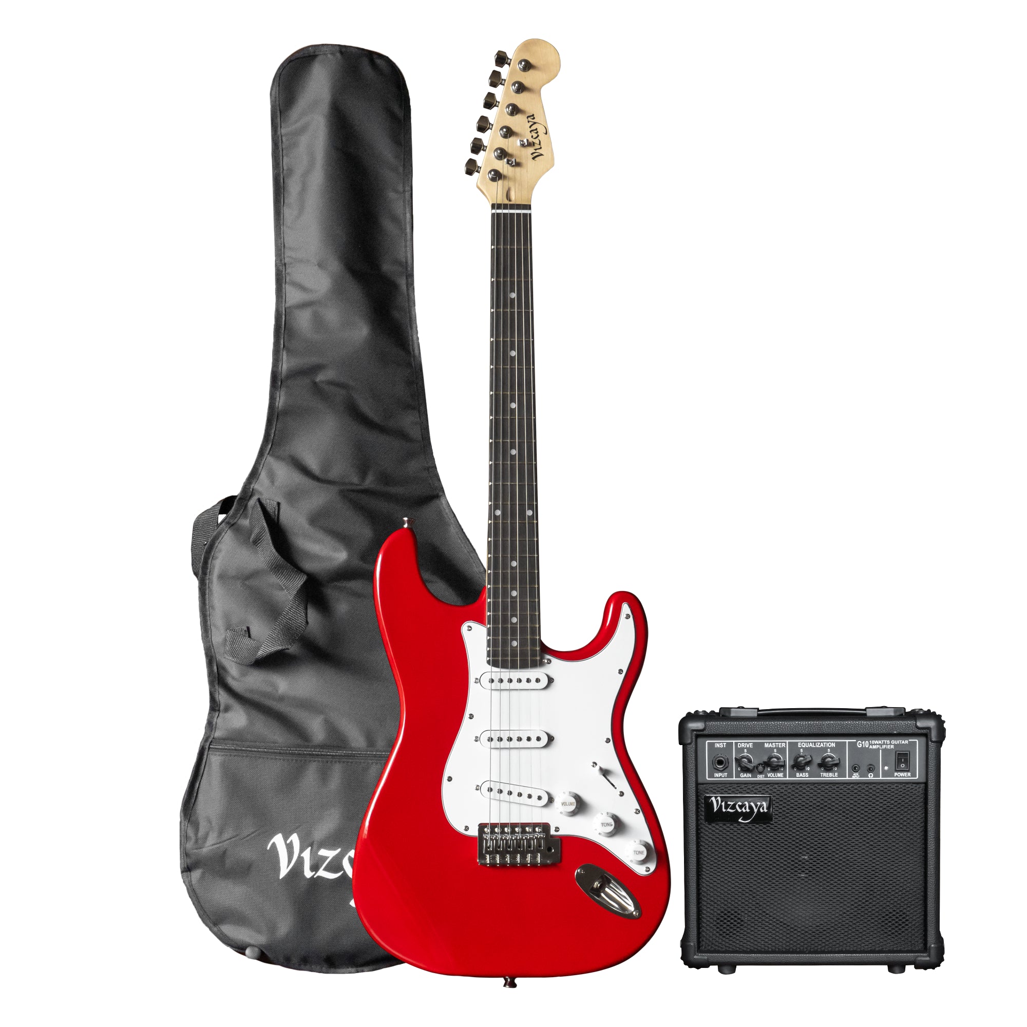 Pack Guitarra Electrica Vizcaya Rojo