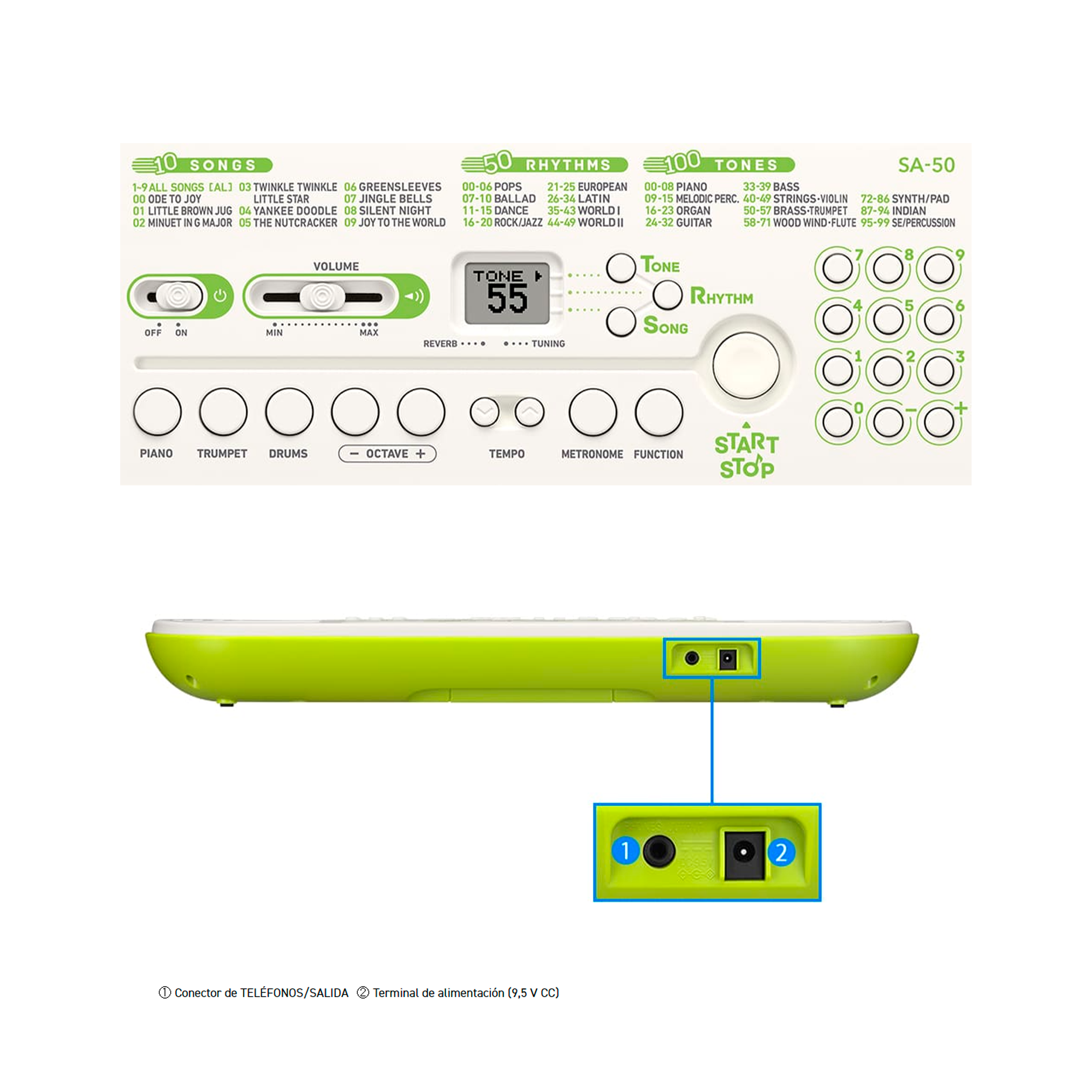 Teclado Casio de 32 teclas - SA-50