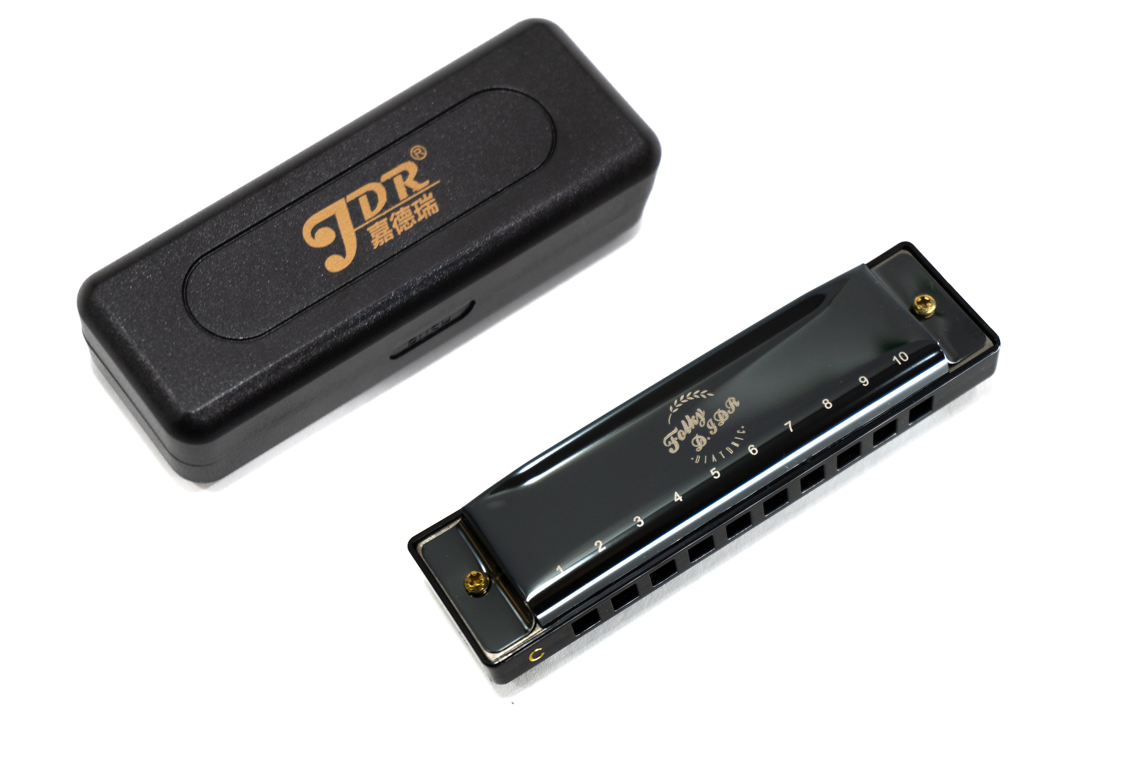 Armónica Diatónica 10 celdas C JDR - H1005 BK