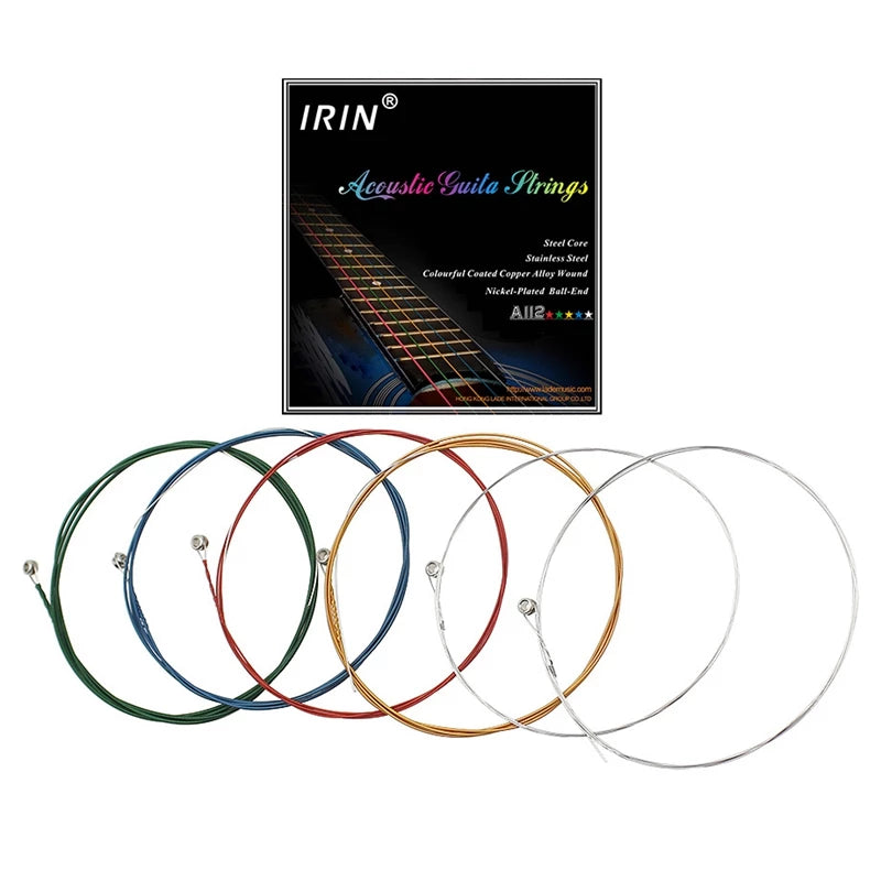 Set cuerdas para guitarra acústica de colores Irin - A112